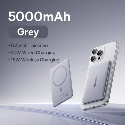 Baseus 5000mAh Magnetic Power Bank - Ultra Slim & Powerful