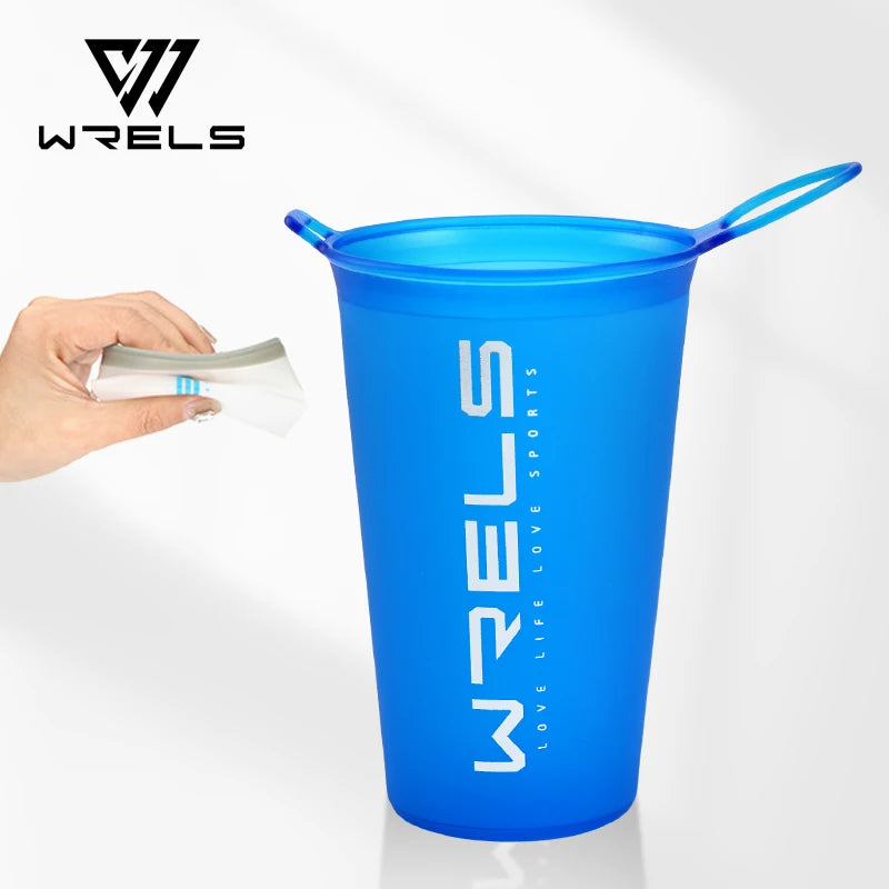 1pc 200ml Foldable Sports Water Cup Marathon Cross-country Running Folding Soft Water Cup Small and Light Easy to Carry Cup