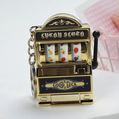 Mini Fruit Slot Machine Keychain - Lucky Charm