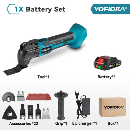 YOFIDRA 18V Oscillating Multi-Tool for Versatile Woodworking