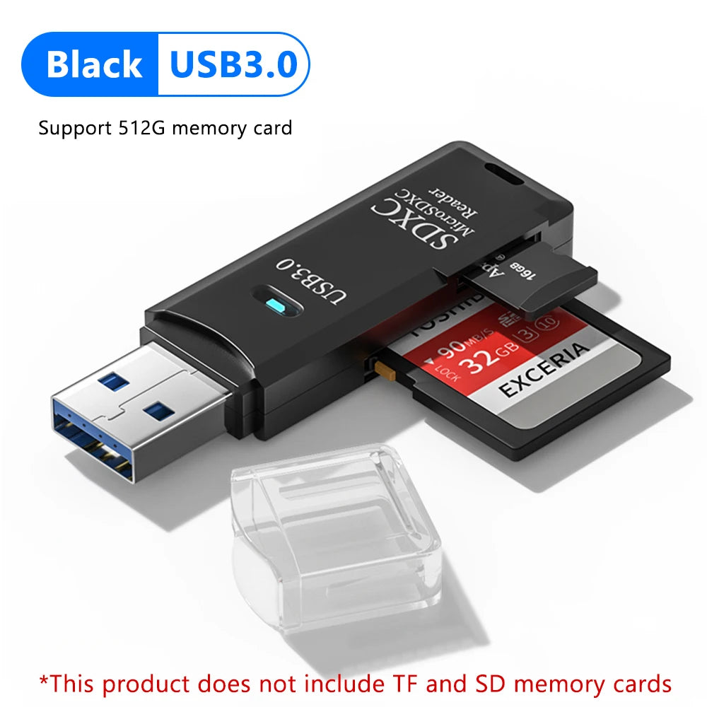 High-Speed USB 3.0 Dual Card Reader