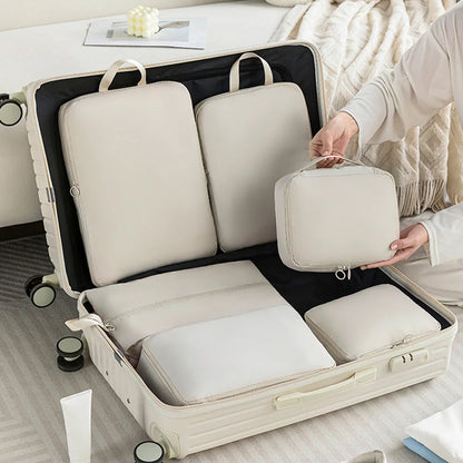 6-piece compression packing cube - Durable, for luggage and clothing classification, clothes storage bag