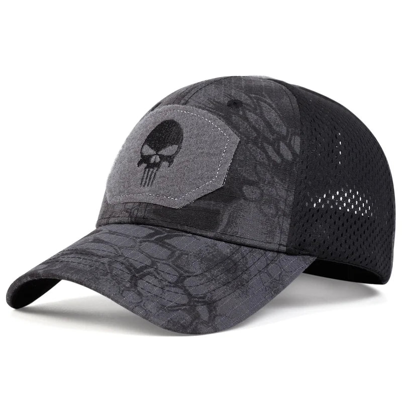 Unisex Skull Embroidery Outdoor Caps