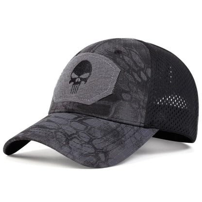 Unisex Skull Embroidery Outdoor Caps