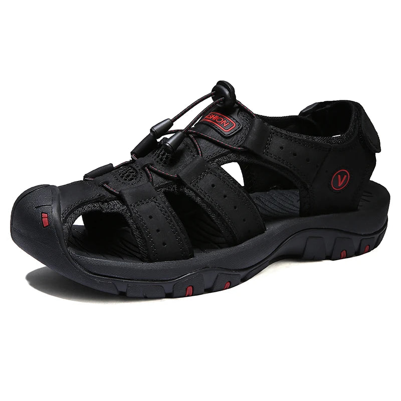 Men's Breathable Leather Outdoor Sandals