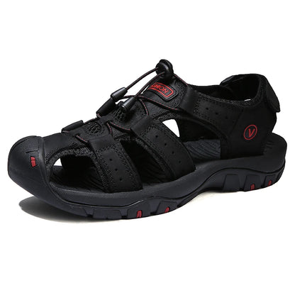 Men's Breathable Leather Outdoor Sandals
