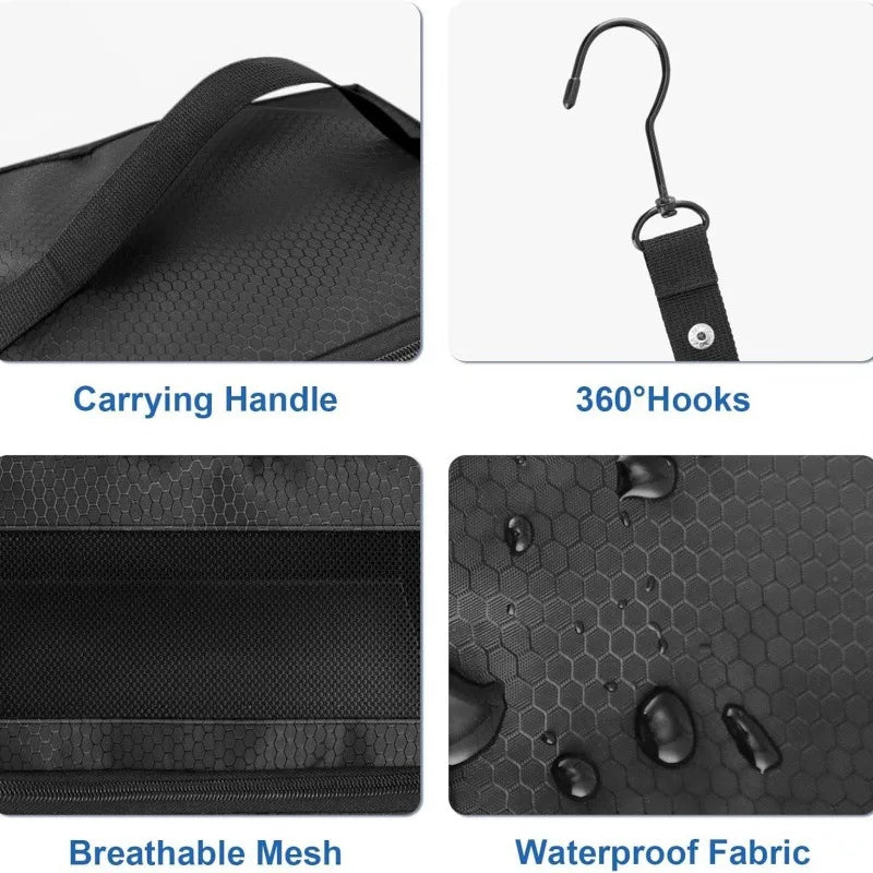 Suitcase Organizer High-capacity Travel Luggage Organizer Hanging Shelve Packing Cube Closet Collapsible Hanging Storage Bags