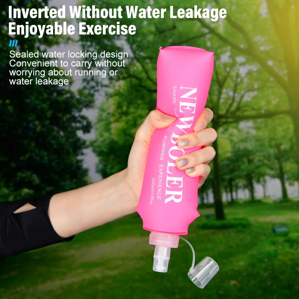 150ML 250ML 500ML TPU Outdoor Sport Bottle Folding Soft Flask Portable Water Bottle For Suitable Running Camping Hiking