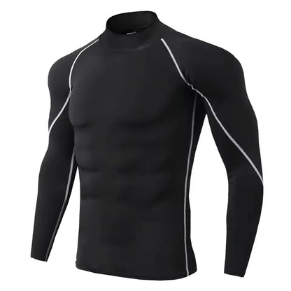 Men Compression Long Sleeve T Shirt Sportswear Male Skinny Tshirt Elastic Track Tracksuit Clothing Gyms Fitness T-shirt For Men
