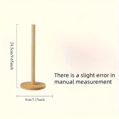 1pc Bamboo Paper Towel Rack - Independent Organizer, Suitable for Kitchen, Modern Kitchen Accessories | Ideal Christmas Gift