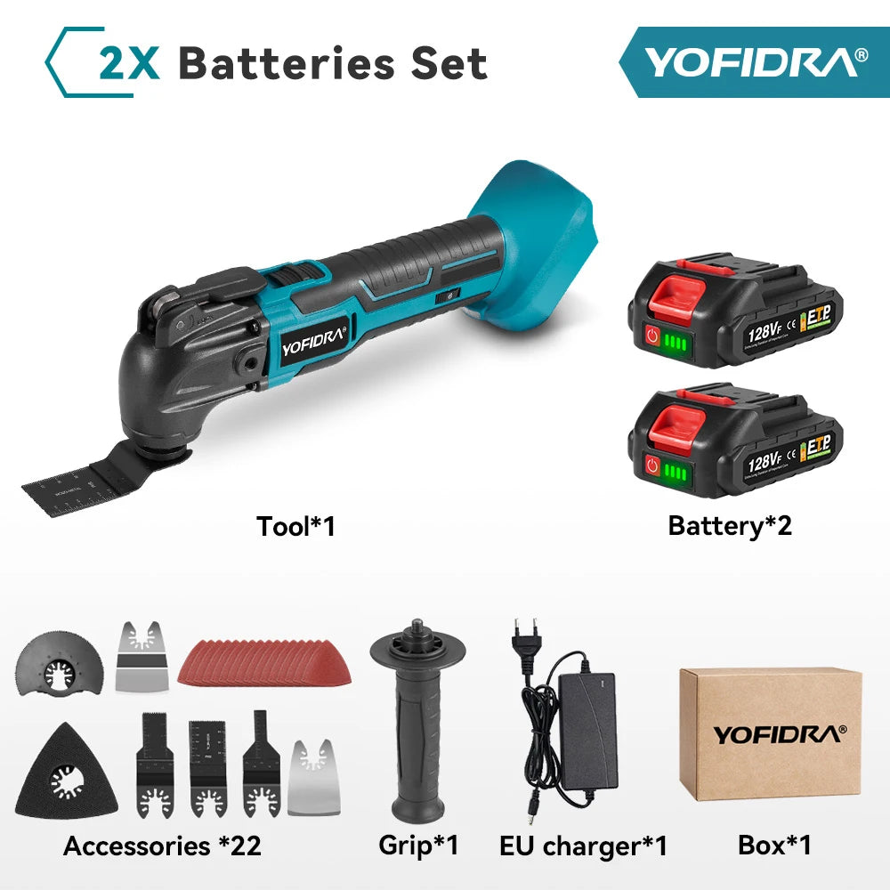 YOFIDRA 18V Oscillating Multi-Tool for Versatile Woodworking