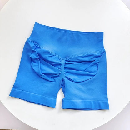 Seamless Ribbed Yoga Shorts for Women - Flex & Lift