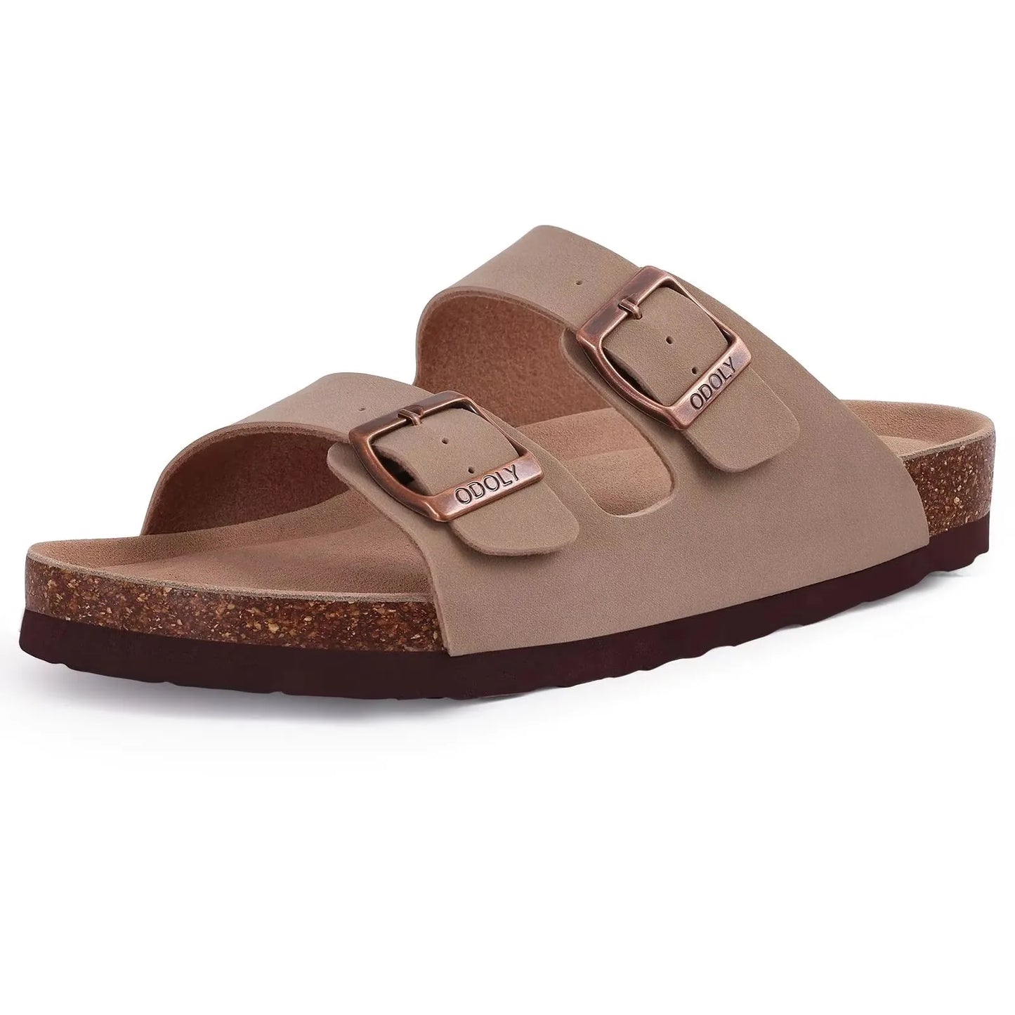 Women's Cork Footbed Slide Sandals with Arch Support