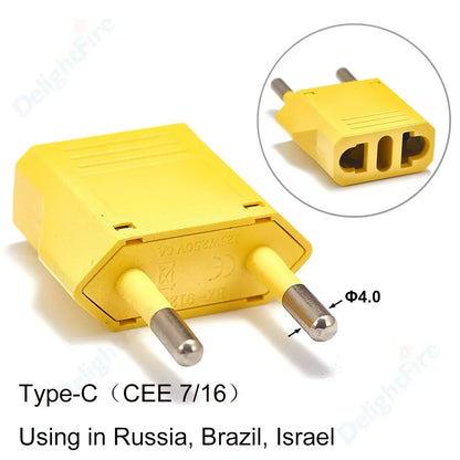 Universal EU Travel Plug Adapter - Compact & Reliable