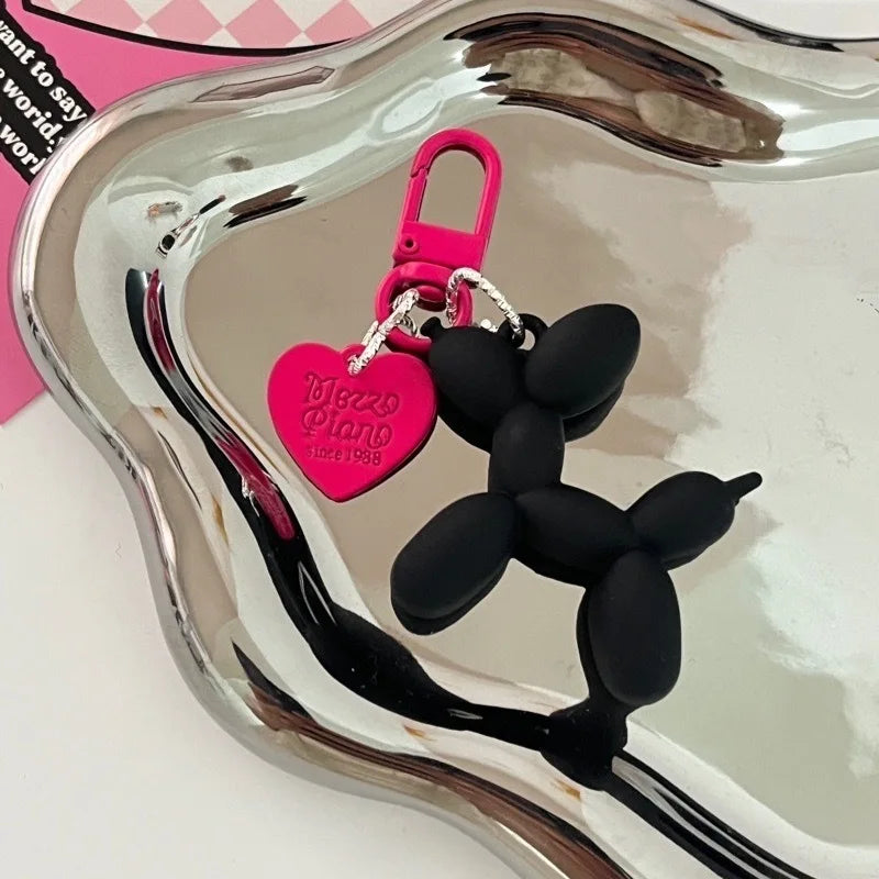 Fashion Punk Y2K Balloon Dog Keychains for Women Bag Pendant Jewelry Trinket Girl's Car Key Ring Key Chain Accessories