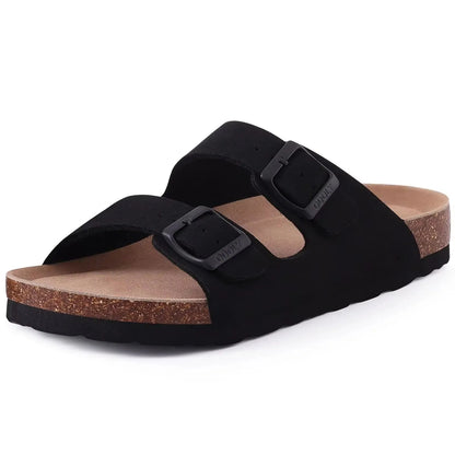Women's Cork Footbed Slide Sandals with Arch Support