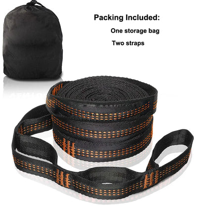Ultra-Durable Adjustable Hammock Straps with Carabiners