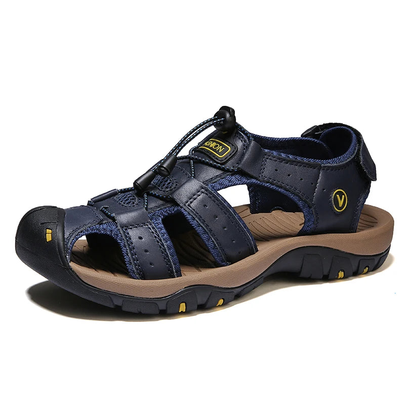 Men's Breathable Leather Outdoor Sandals