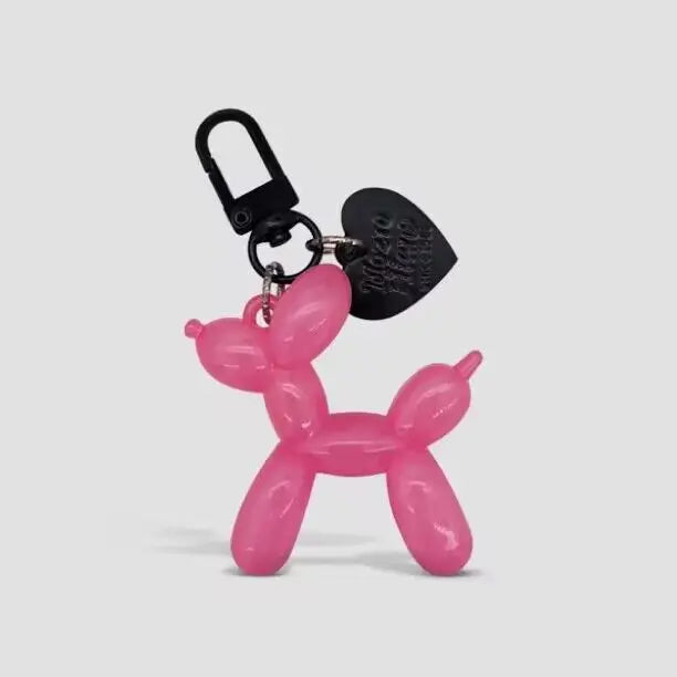 Punk Y2K Balloon Dog Keychain - Edgy Bag & Car Accessory