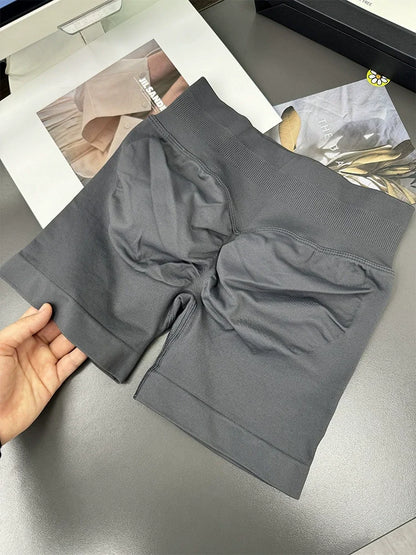 Seamless Ribbed Yoga Shorts for Women - Flex & Lift