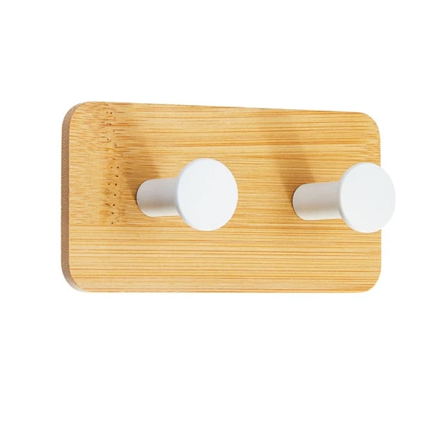 Bamboo Wood Adhesive Wall Hook - Stylish & Functional