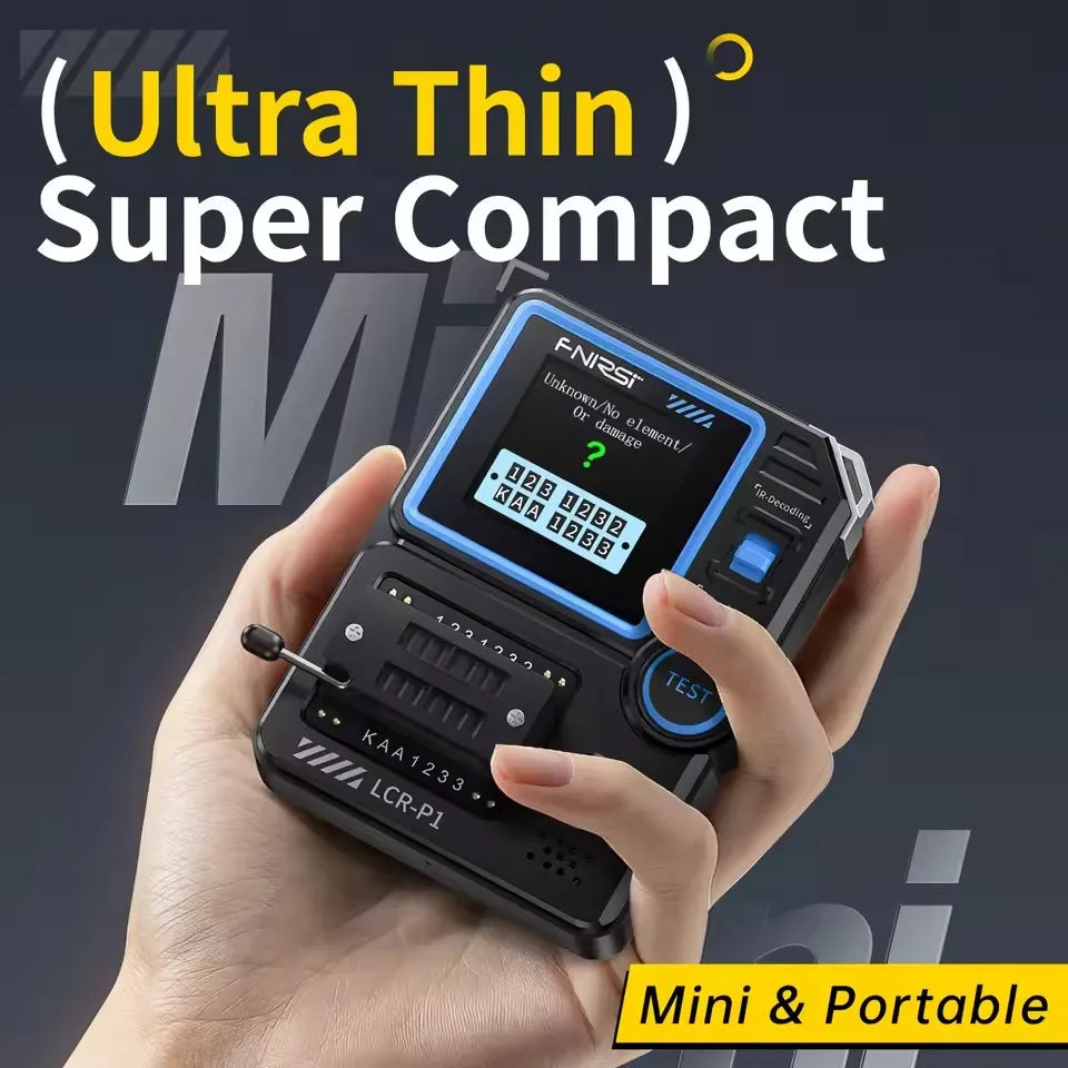 FNIRSI LCR-P1 Transistor Tester Diode Triode Transistor Capacitance Meter Resistance LCR ESR Meter Multifunctional Tester Tool