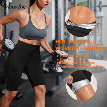 Sauna Slimming Pants Long Waist Trainer Sweat Hot Thermo Weight Loss Women Fat Burner Shorts Compression Leggings Trimmer