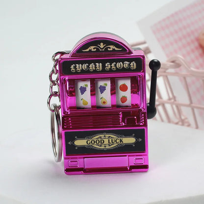 Mini Fruit Slot Machine Keychain - Lucky Charm