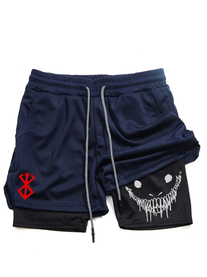Berserk Men's 2-in-1 Quick-Dry Sports Shorts