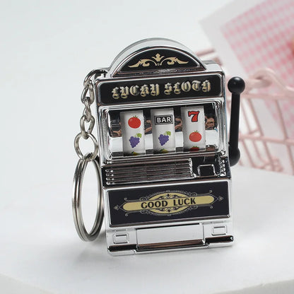 Mini Fruit Slot Machine Keychain - Lucky Charm
