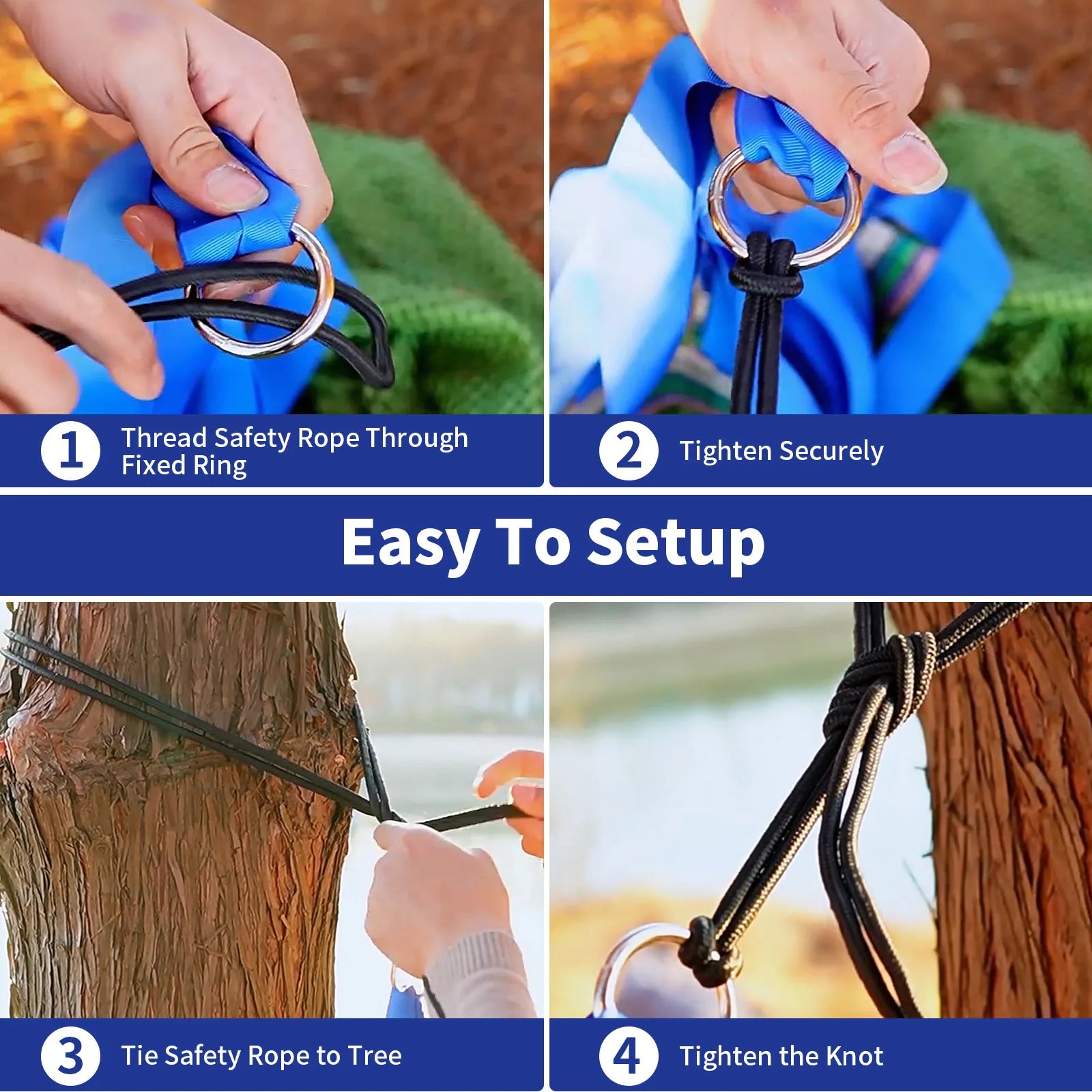 Hickened Rope Hammock Garden Outdoor Mesh Hammock Portable Simple Hammock Hanging Bed Double Outdoor Hammock with Bag