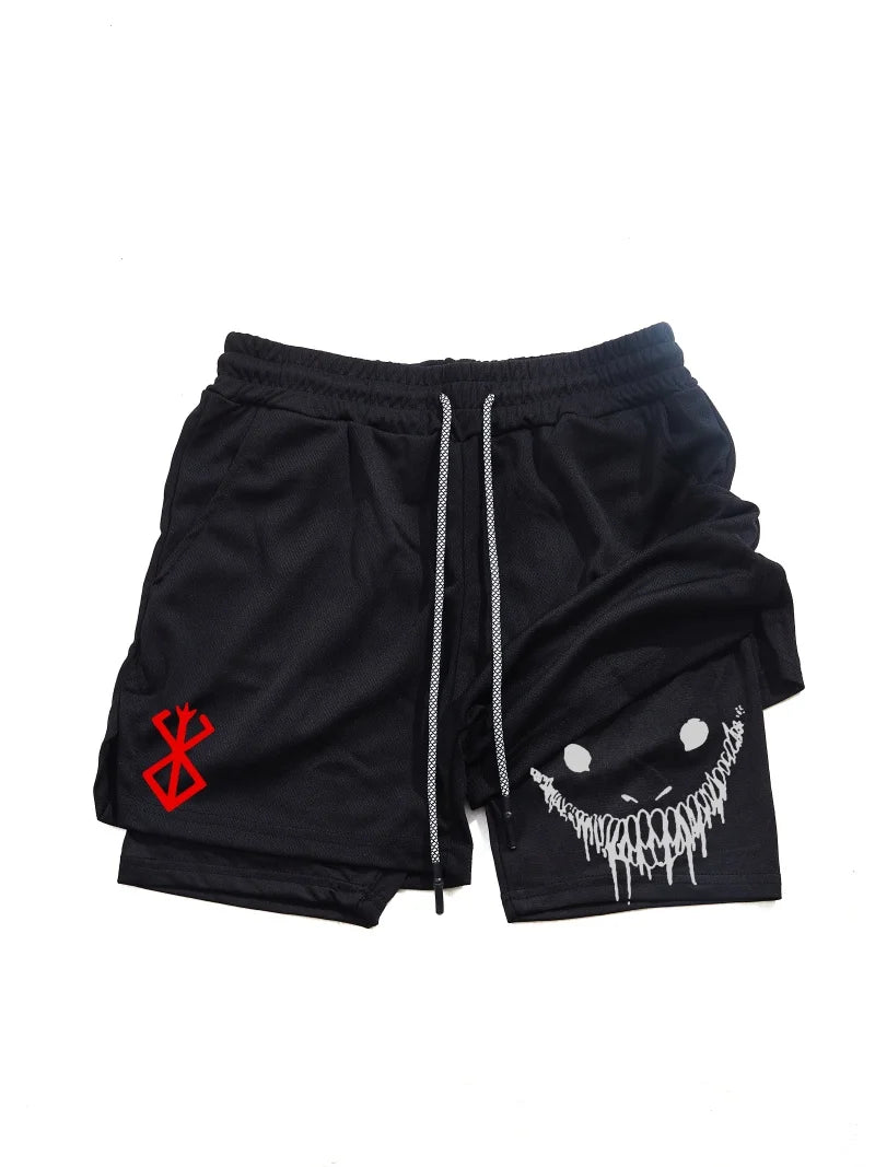 Berserk Men's 2-in-1 Quick-Dry Sports Shorts