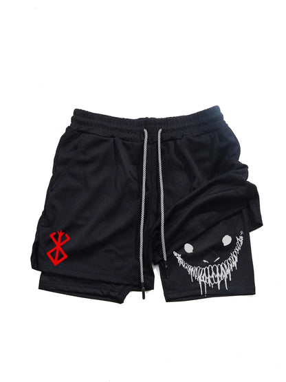 Berserk Men's 2-in-1 Quick-Dry Sports Shorts