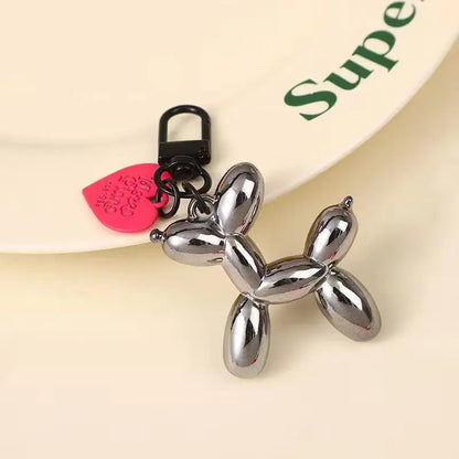 Fashion Punk Y2K Balloon Dog Keychains for Women Bag Pendant Jewelry Trinket Girl's Car Key Ring Key Chain Accessories