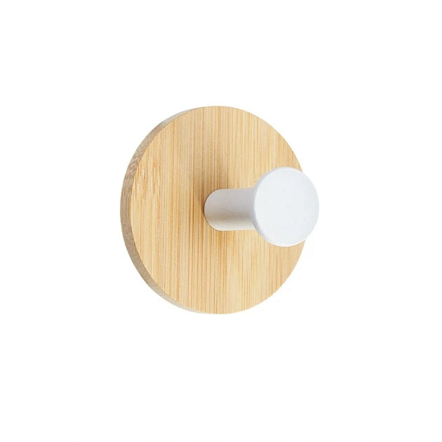 Bamboo Wood Adhesive Wall Hook - Stylish & Functional