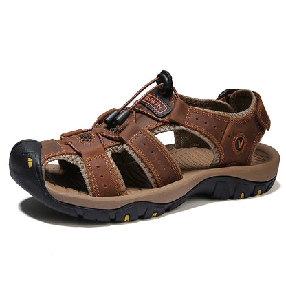 Men's Breathable Leather Outdoor Sandals