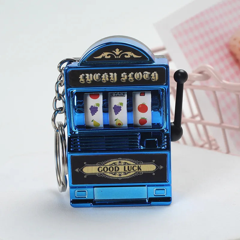 Mini Fruit Slot Machine Keychain - Lucky Charm