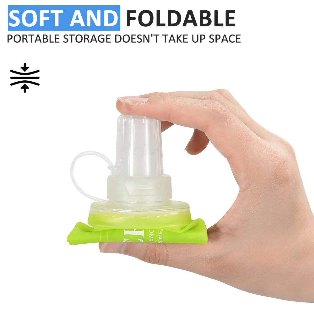 150ML 250ML 500ML TPU Outdoor Sport Bottle Folding Soft Flask Portable Water Bottle For Suitable Running Camping Hiking