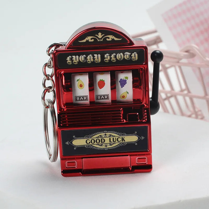 Mini Fruit Slot Machine Keychain - Lucky Charm
