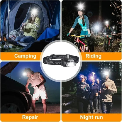 Strong Light Headlamp Mini Led Night Fishing Powerful Torch Head Lamp Outdoor Waterproof Camping Portable LED Sensor Headlamps
