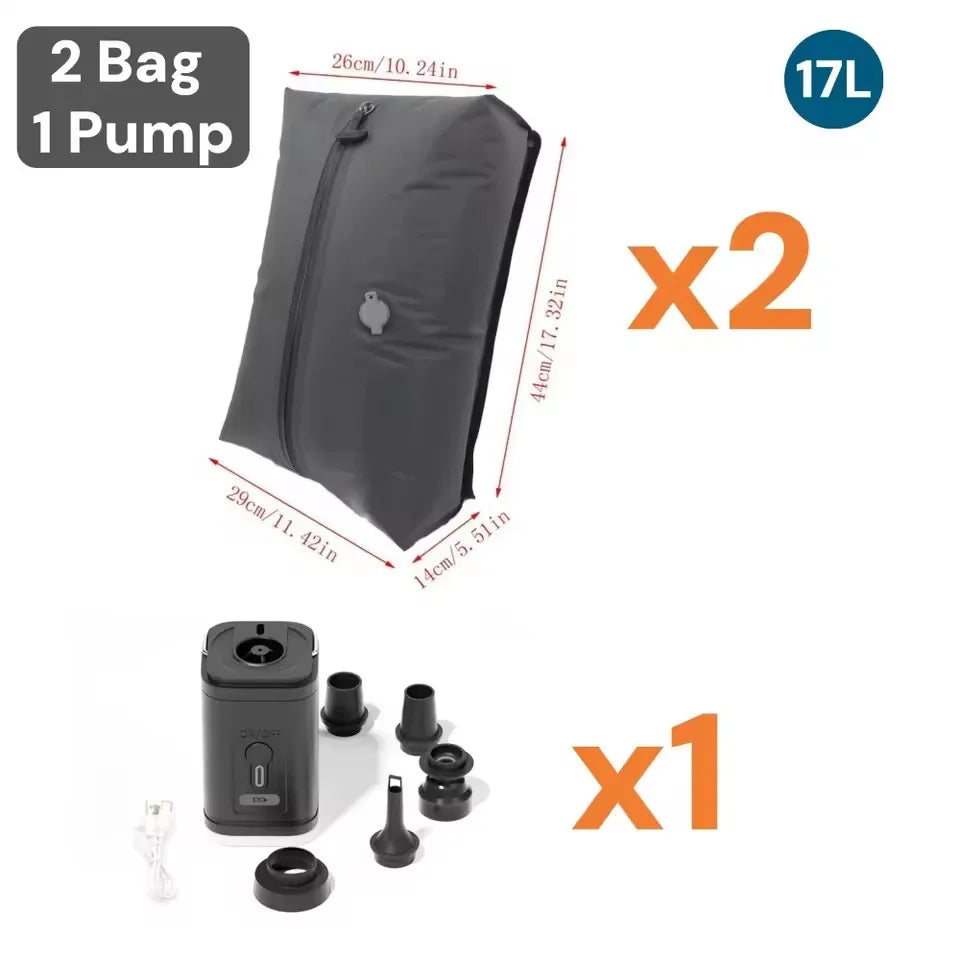 17L Vacuum Compression Bag with Air Pump for Travel