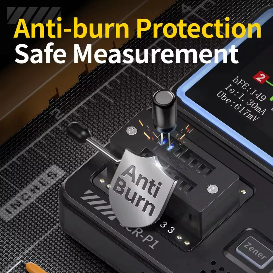 FNIRSI LCR-P1 Transistor Tester Diode Triode Transistor Capacitance Meter Resistance LCR ESR Meter Multifunctional Tester Tool