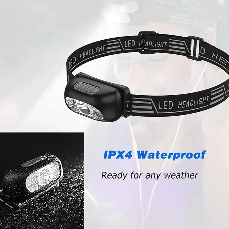 Strong Light Headlamp Mini Led Night Fishing Powerful Torch Head Lamp Outdoor Waterproof Camping Portable LED Sensor Headlamps