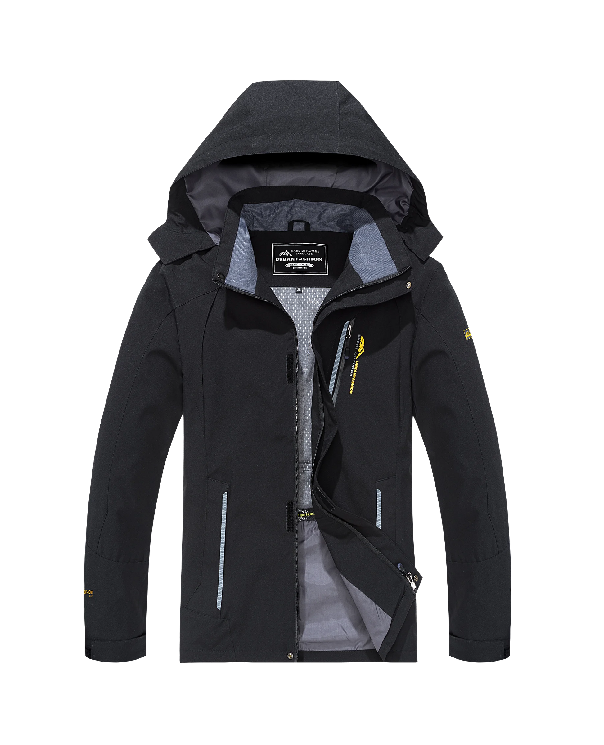 Men's Waterproof Hiking Jacket Large Size Windproof Windbreaker Camping Hunting Running Trekking Fishing Coat Men Outdoor