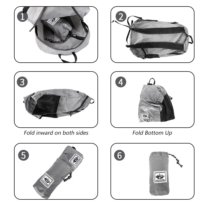 20L Portable Foldable Backpack Folding Mountaineering Bag Ultralight Outdoor Climbing Cycling Travel Knapsack Hiking Daypack