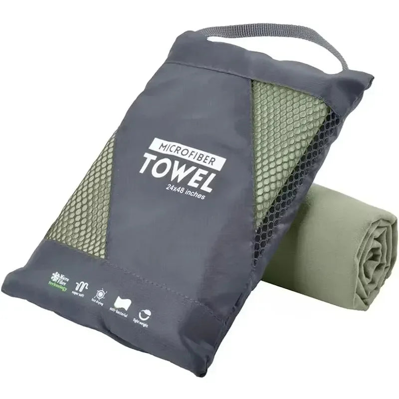 Quick-Dry Microfiber Towel - Ultra Absorbent, Compact & Sandproof for Gym, Beach, Travel & Swimming, Lightweight Sports Towel