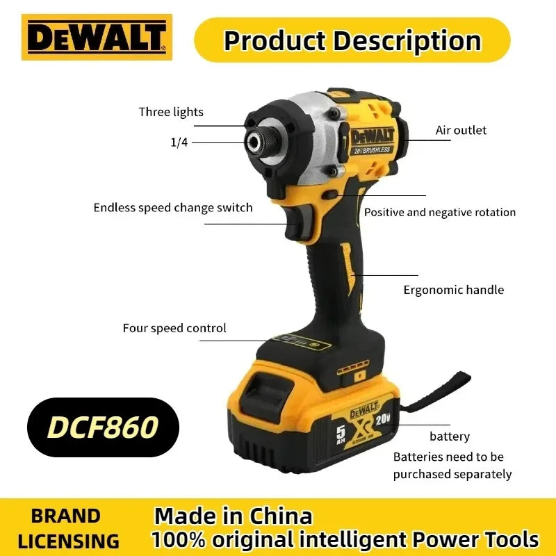 Dewalt DCF860 Brushless Electric Drill Screwdriver Cordless Compact Drill / Driver Rechargeable Upgraded drills Power Tools