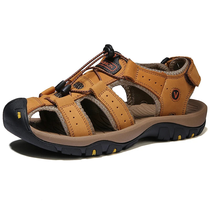 Men's Breathable Leather Outdoor Sandals