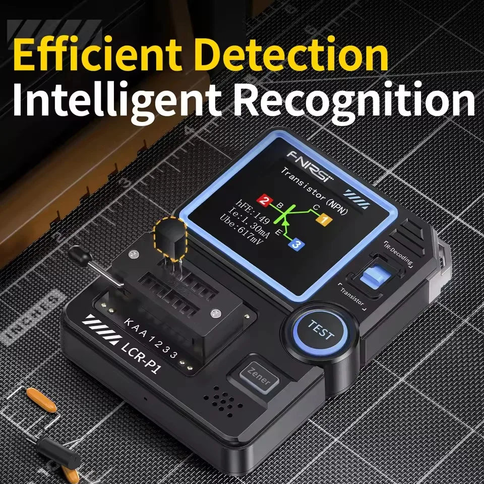 FNIRSI LCR-P1 Transistor Tester Diode Triode Transistor Capacitance Meter Resistance LCR ESR Meter Multifunctional Tester Tool