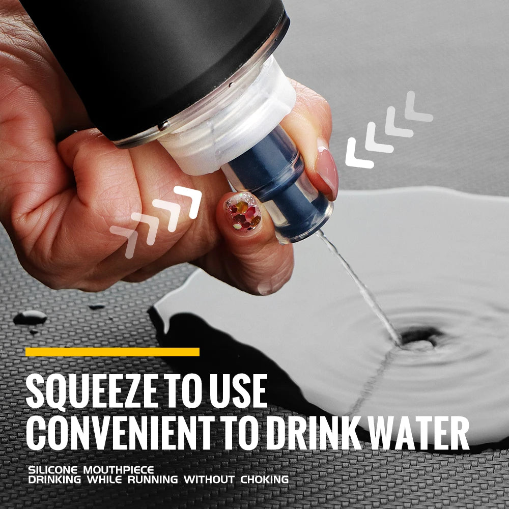 WRELS Water Bottle TPU Folding Soft Flask Outdoor Sport Water Bag Collapsible Water Bottle 500ml For Running Camping BPA Free